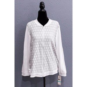NWT Alfred Dunner White Sweater, Size 16